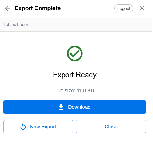 Export Complete